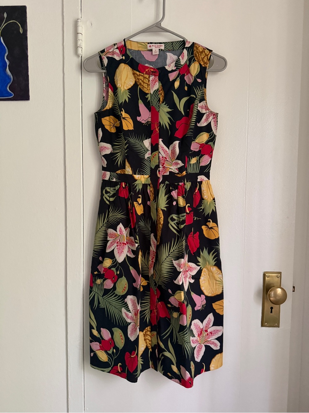 Brooks Brothers Red Fleece floral dress 0